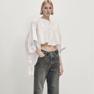 Massimo dutti studio cropped shirt
